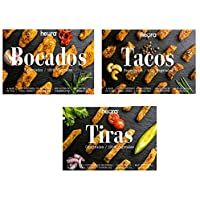 Los mejores  - Pack de 3: Bocados- Tiras &amp- Tacos HEURA 180g | 100% Vegetales | Sin Gluten